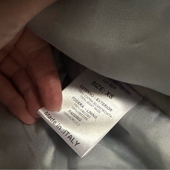 8 by YOOX 100% Suede Blue zip Jacket - Picture 5 of 5